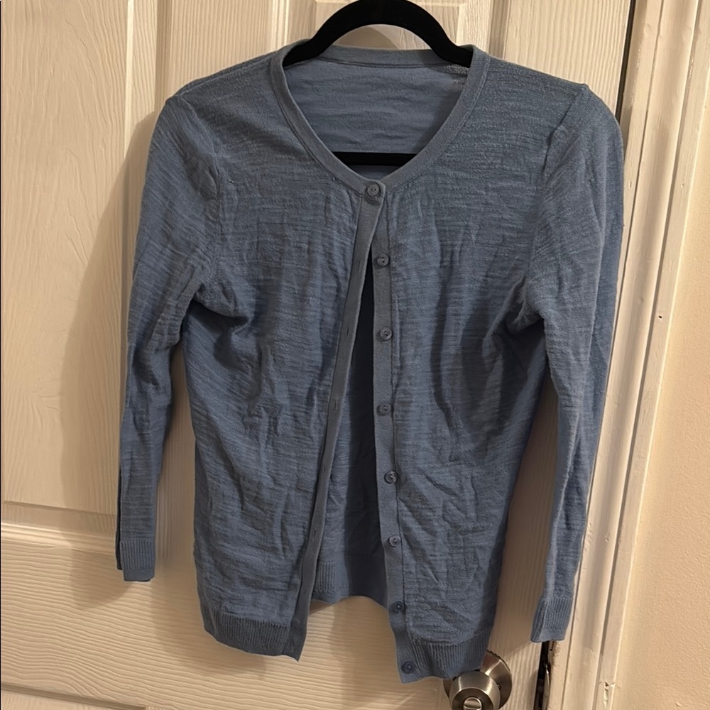 Blue Button-Up Cardigan
